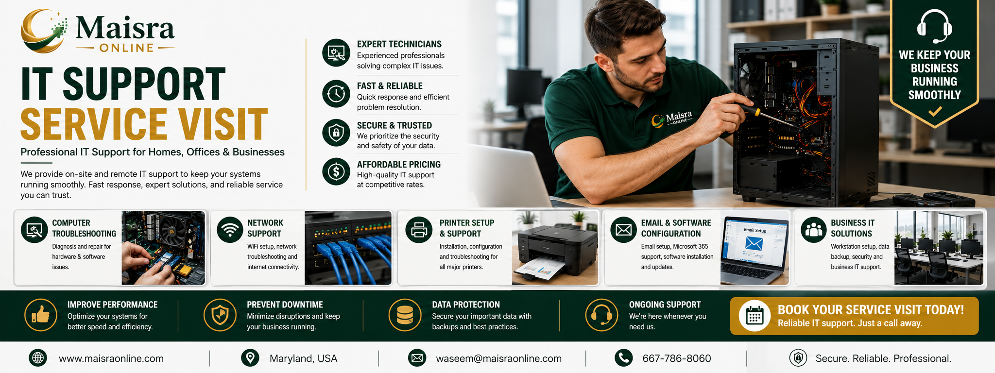 Professional IT Support Service Visit