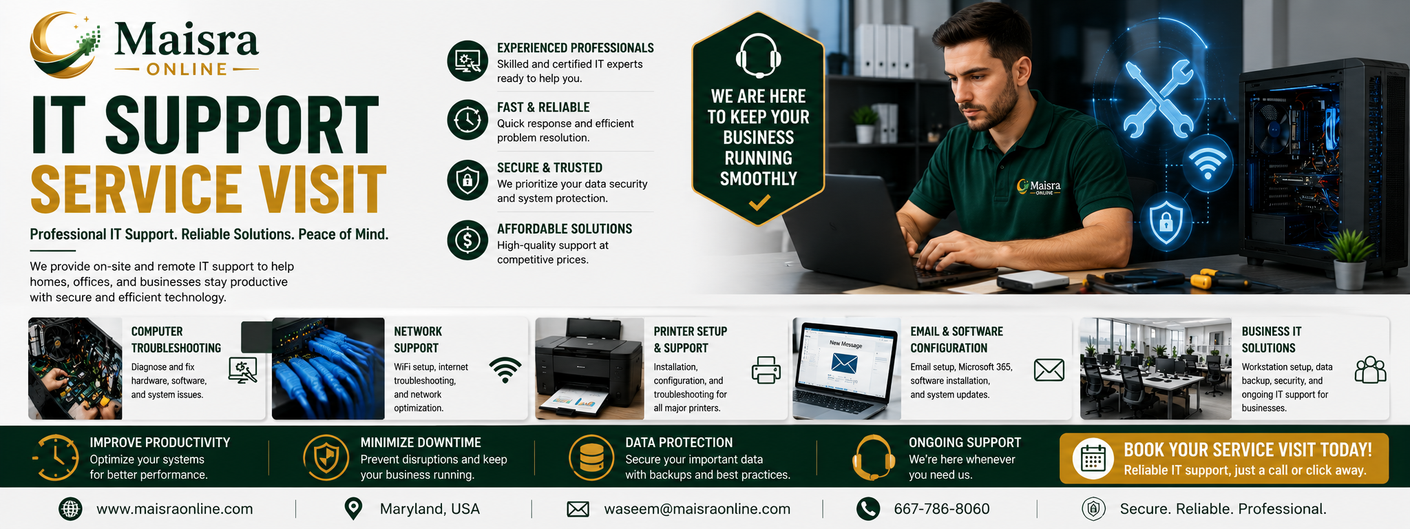 Professional IT Support Service Visit